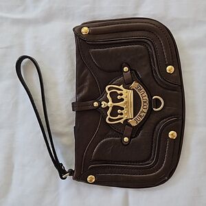 Juicy Couture chocolate brown wristlet